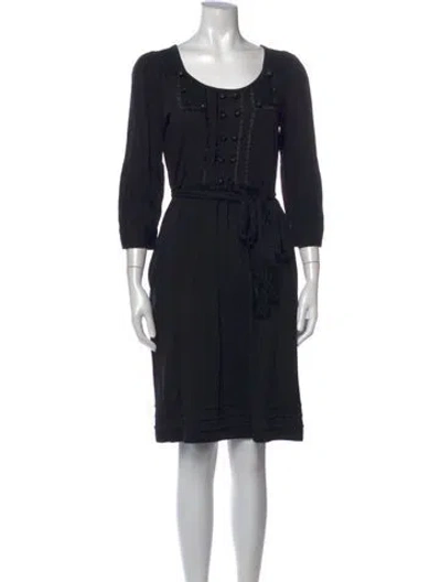 Pre-owned See By Chloé Crew Neck Knee-length Dress In Black
