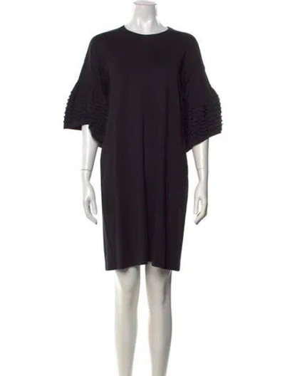 Pre-owned See By Chloé Crew Neck Knee-length Dress In Black
