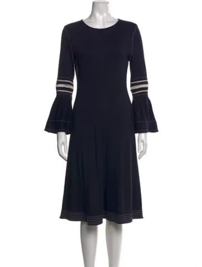 Pre-owned See By Chloé Crew Neck Knee-length Dress In Blue