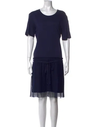 Pre-owned See By Chloé Crew Neck Knee-length Dress In Blue
