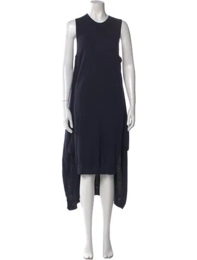 Pre-owned See By Chloé Crew Neck Long Dress In Black