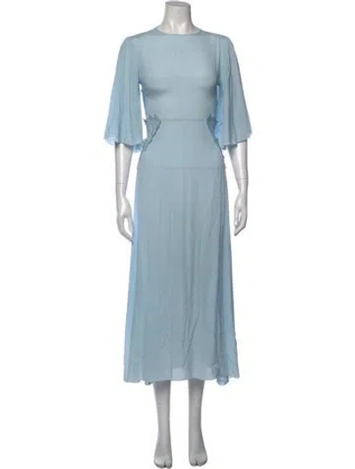 Pre-owned See By Chloé Crew Neck Long Dress In Blue