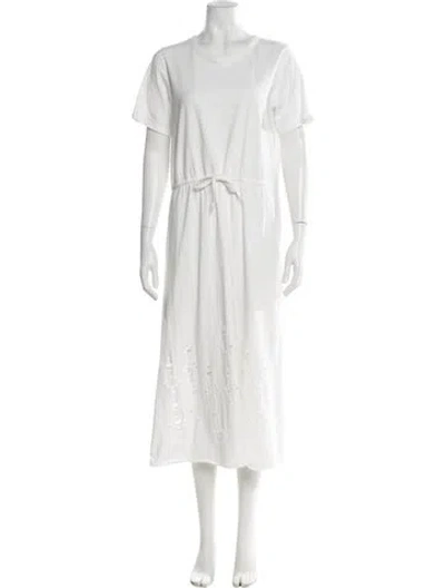 Pre-owned See By Chloé Crew Neck Long Dress In White