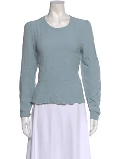 Pre-owned See By Chloé Crew Neck Long Sleeve Blouse In Blue
