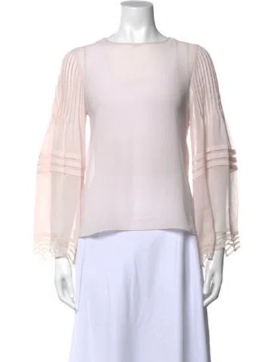 Pre-owned See By Chloé Crew Neck Long Sleeve Blouse In Pink