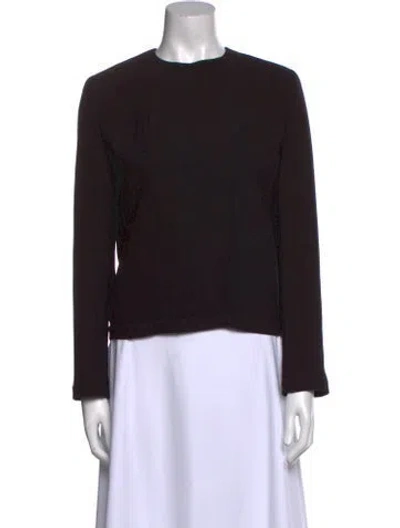 Pre-owned See By Chloé Crew Neck Long Sleeve Sweatshirt In Black
