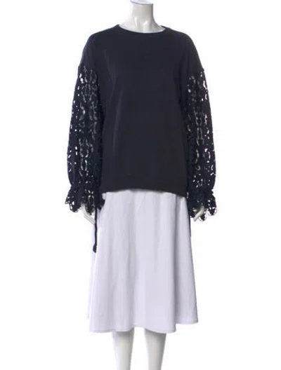 Pre-owned See By Chloé Crew Neck Long Sleeve Sweatshirt In Blue