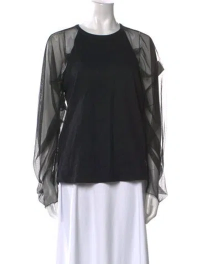 Pre-owned See By Chloé Crew Neck Long Sleeve Top In Black