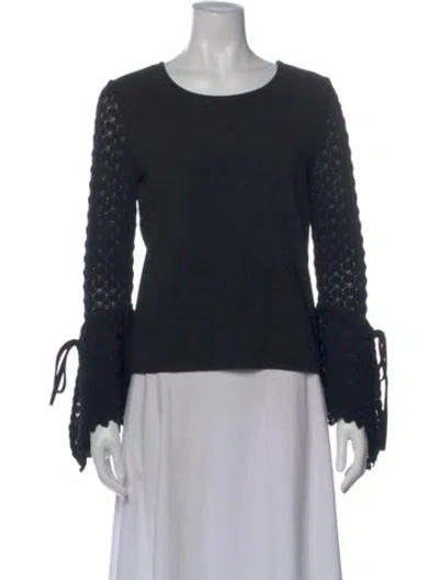 Pre-owned See By Chloé Crew Neck Long Sleeve Top In Black