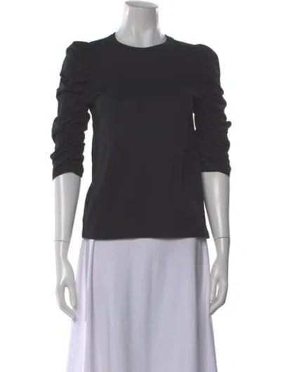 Pre-owned See By Chloé Crew Neck Long Sleeve Top In Black