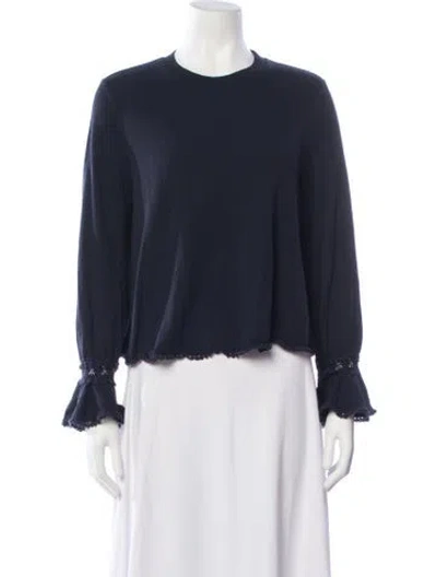 Pre-owned See By Chloé Crew Neck Long Sleeve Top In Black