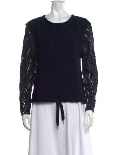 Pre-owned See By Chloé Crew Neck Long Sleeve Top In Blue