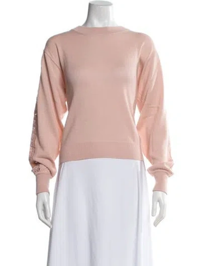 Pre-owned See By Chloé Crew Neck Long Sleeve Top In Pink