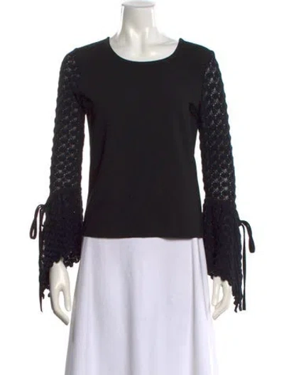 Pre-owned See By Chloé Crew Neck Long Sleeve Top In White