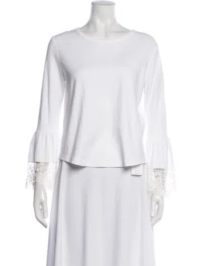 Pre-owned See By Chloé Crew Neck Long Sleeve Top In White