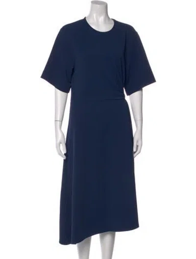 Pre-owned See By Chloé Crew Neck Midi Length Dress In Blue