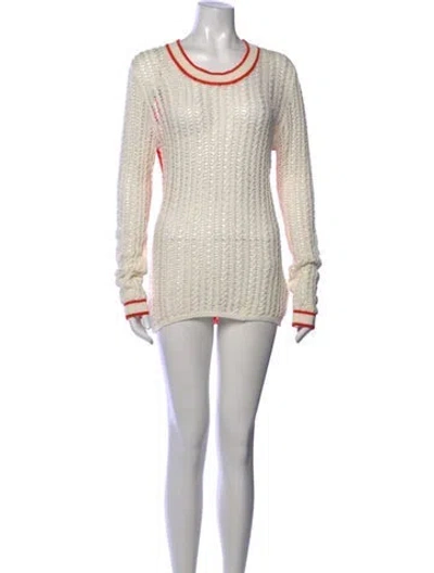 Pre-owned See By Chloé Crew Neck Midi Length Dress In Neutrals