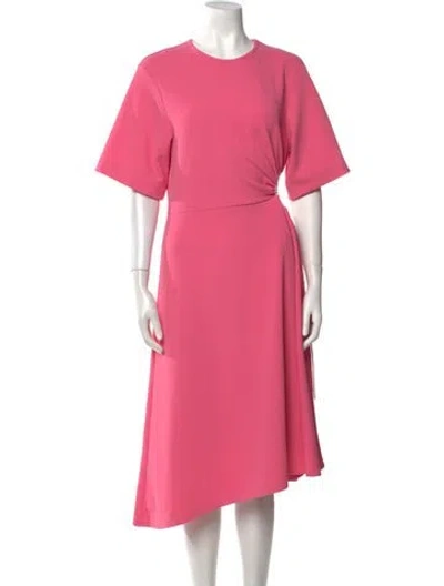 Pre-owned See By Chloé Crew Neck Midi Length Dress In Pink