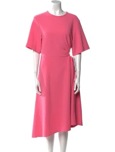 Pre-owned See By Chloé Crew Neck Midi Length Dress In Pink