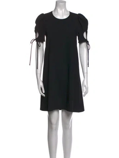 Pre-owned See By Chloé Crew Neck Mini Dress In Black
