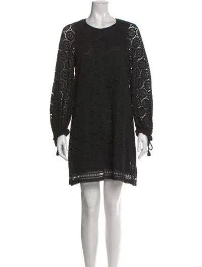 Pre-owned See By Chloé Crew Neck Mini Dress In Black
