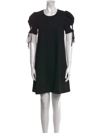 Pre-owned See By Chloé Crew Neck Mini Dress In Black