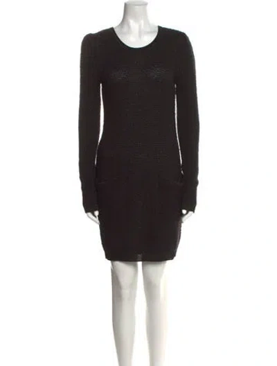Pre-owned See By Chloé Crew Neck Mini Dress In Black