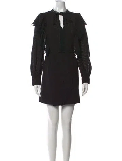 Pre-owned See By Chloé Crew Neck Mini Dress In Black