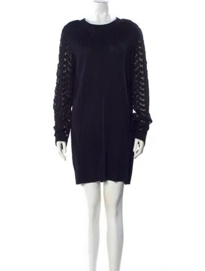 Pre-owned See By Chloé Crew Neck Mini Dress In Black