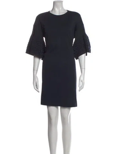 Pre-owned See By Chloé Crew Neck Mini Dress In Black