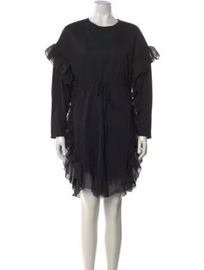Pre-owned See By Chloé Crew Neck Mini Dress In Black
