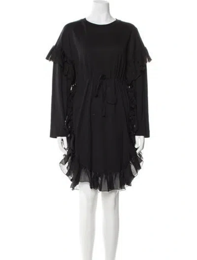 Pre-owned See By Chloé Crew Neck Mini Dress In Black