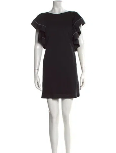 Pre-owned See By Chloé Crew Neck Mini Dress In Black