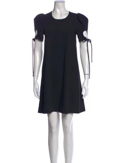 Pre-owned See By Chloé Crew Neck Mini Dress In Black