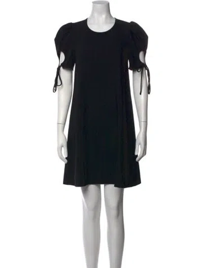 Pre-owned See By Chloé Crew Neck Mini Dress In Black
