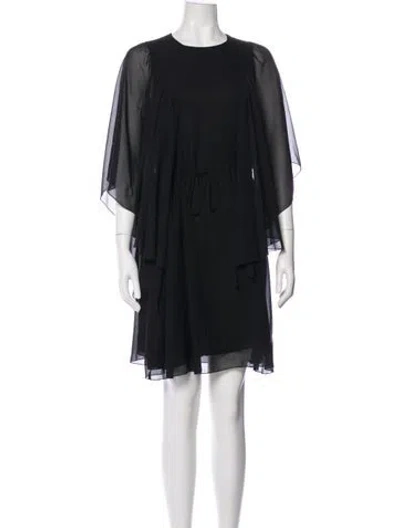 Pre-owned See By Chloé Crew Neck Mini Dress In Blue