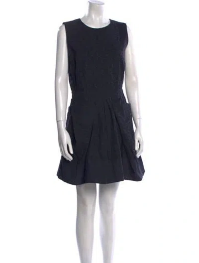 Pre-owned See By Chloé Crew Neck Mini Dress In Blue