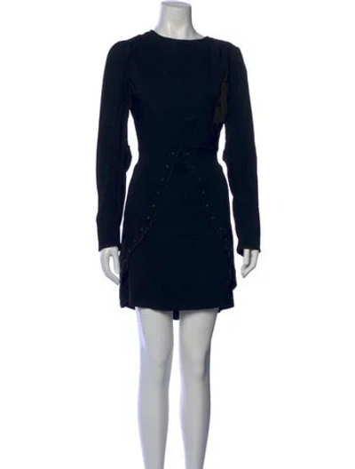 Pre-owned See By Chloé Crew Neck Mini Dress In Blue