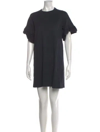 Pre-owned See By Chloé Crew Neck Mini Dress In Blue