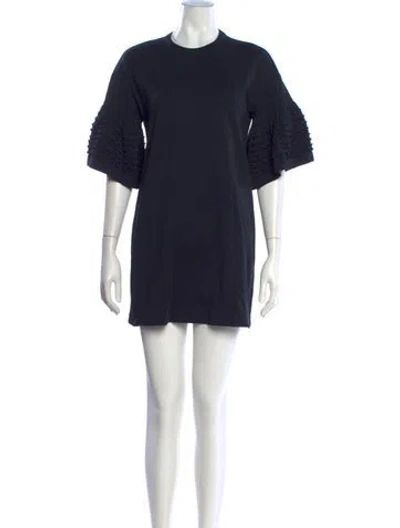 Pre-owned See By Chloé Crew Neck Mini Dress In Blue