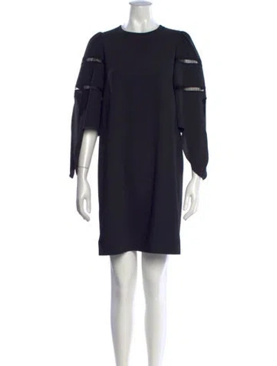 Pre-owned See By Chloé Crew Neck Mini Dress In Blue