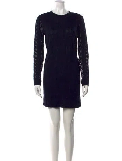 Pre-owned See By Chloé Crew Neck Mini Dress In Blue