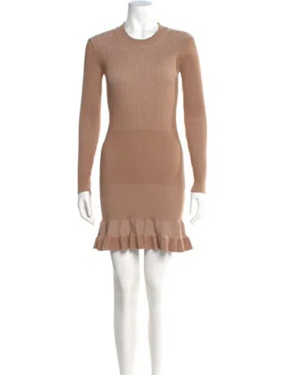 Pre-owned See By Chloé Crew Neck Mini Dress In Neutral