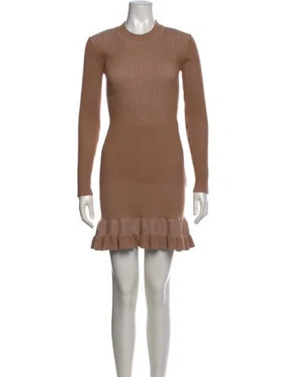 Pre-owned See By Chloé Crew Neck Mini Dress In Neutral