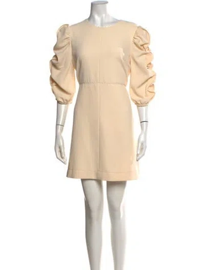 Pre-owned See By Chloé Crew Neck Mini Dress In Neutrals