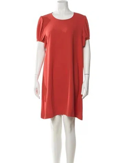Pre-owned See By Chloé Crew Neck Mini Dress In Orange