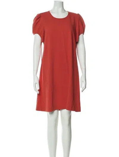 Pre-owned See By Chloé Crew Neck Mini Dress In Orange