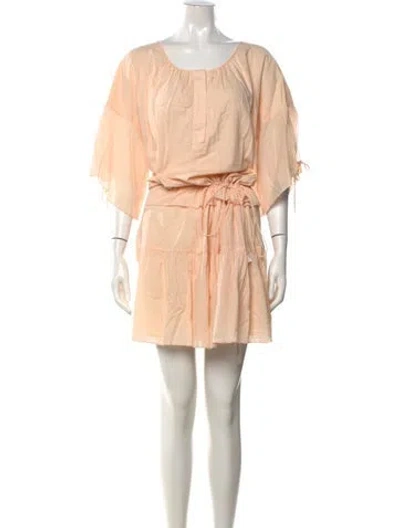 Pre-owned See By Chloé Crew Neck Mini Dress In Orange