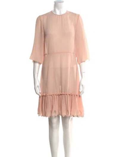 Pre-owned See By Chloé Crew Neck Mini Dress In Pink