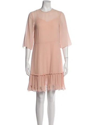 Pre-owned See By Chloé Crew Neck Mini Dress In Pink
